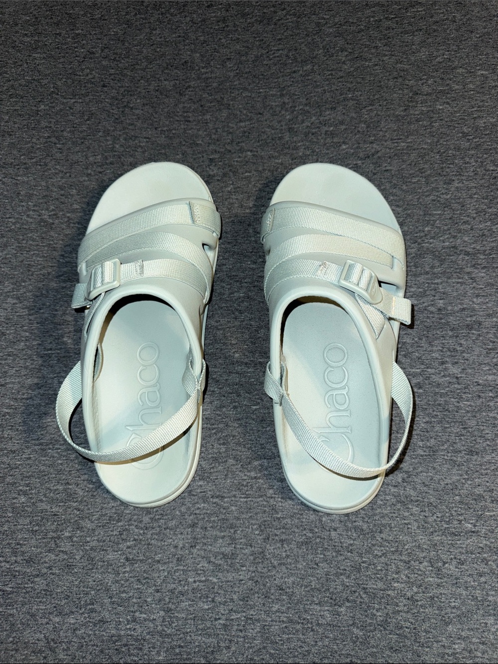 Chaco Women's Pale Blue Strap Slide Sandals
